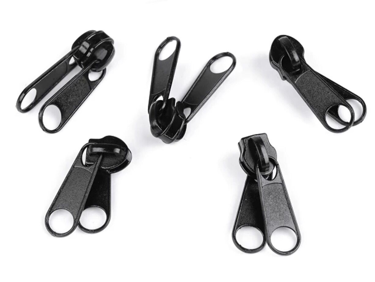 Double-sided Sliders For Nylon 7mm Zip- Black