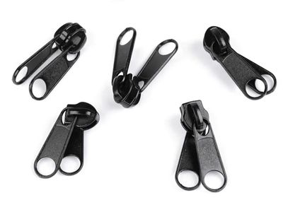 Double-sided Sliders For Nylon 7mm Zip- Black Double-sided Sliders For Nylon 7mm Zip- Black