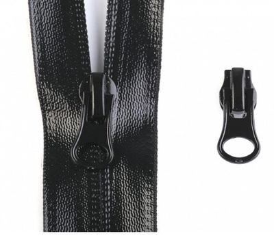 Slider to Water Resistant 7mm Nylon Zip- Black Slider to Water Resistant 7mm Nylon Zip- Black