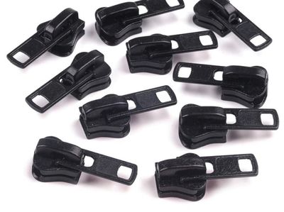 Sliders For Plastic 8mm Zip- Black Sliders For Plastic 8mm Zip- Black