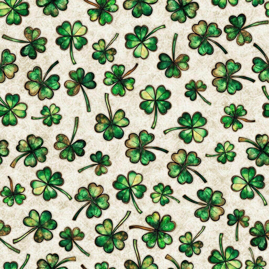 Spirit Of Ireland -Shamrocks on Cream Spirit Of Ireland -Shamrocks on Cream
