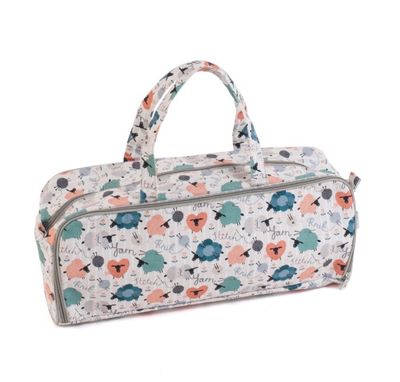 Knitting Bag with Knitting Needle Storage- Knit Happens Knitting Bag with Knitting Needle Storage- Knit Happens