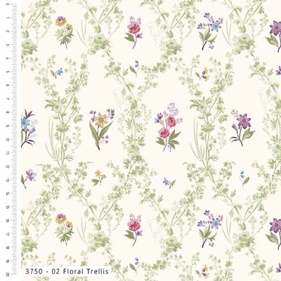 Pressed In Time - Floral Trellis