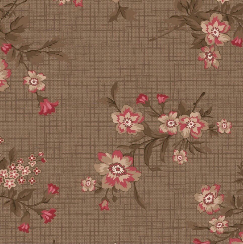 Tickled Pink- Brown and Deep Pink Floral