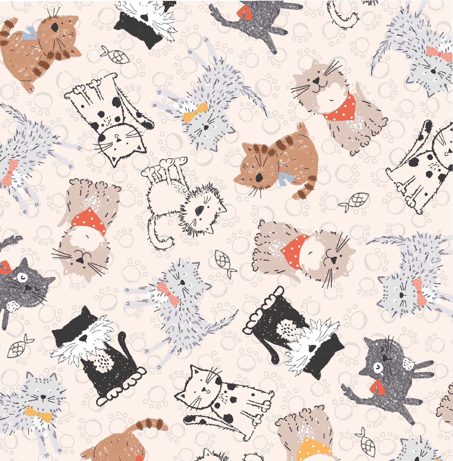 Purrfect Cats- Whisker Tails- Cream Purrfect Cats- Whisker Tails- Cream