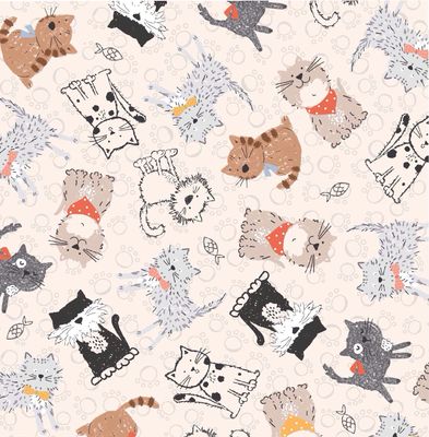 Purrfect Cats- Whisker Tails- Cream