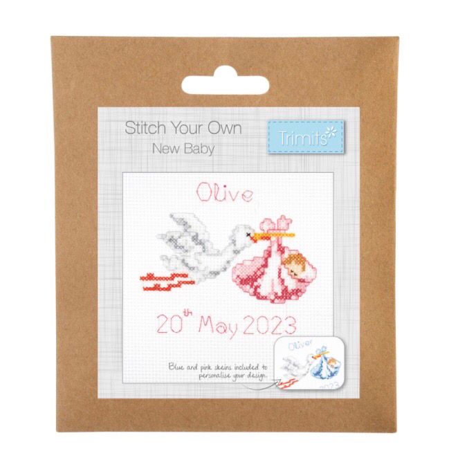Counted Cross Stitch Kit: Mini: New Baby