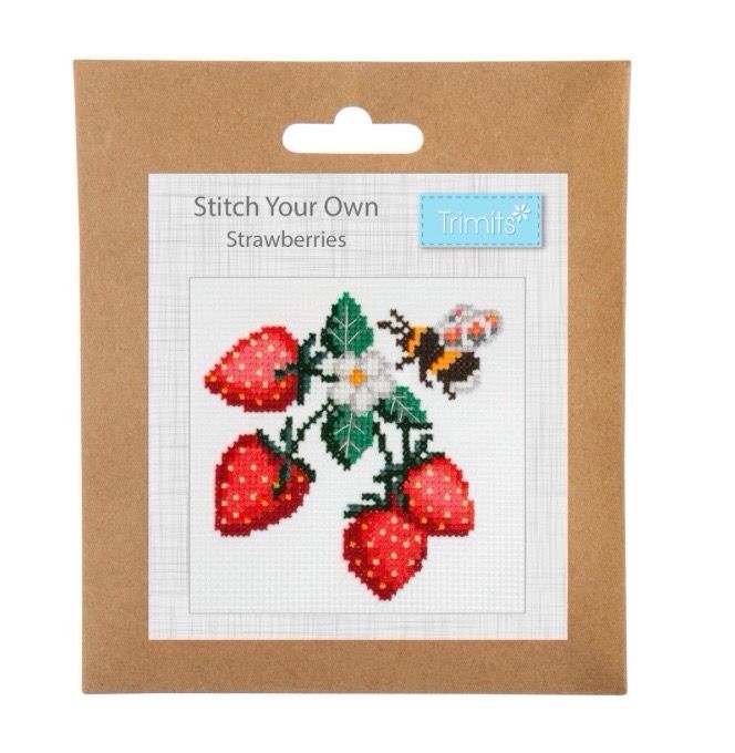 Counted Cross Stitch Kit: Mini: Strawberries
