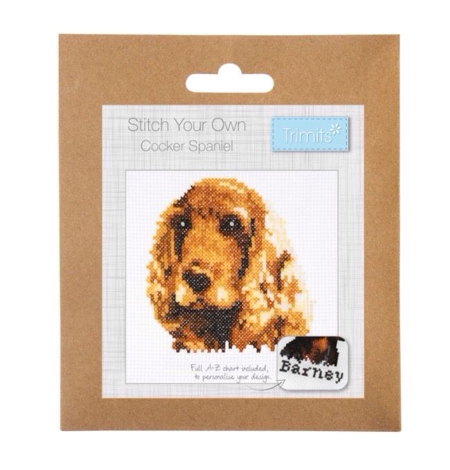 Counted Cross Stitch Kit: Mini: Cocker Spaniel Dog