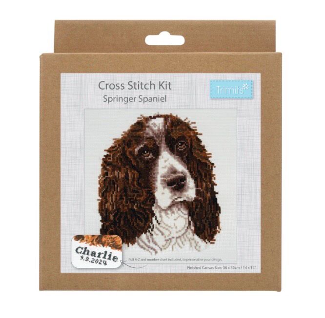 Counted Cross Stitch Kit: Large: Springer Spaniel Counted Cross Stitch Kit: Large: Springer Spaniel