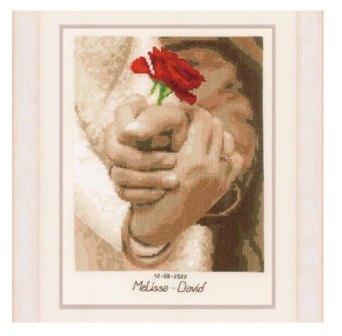 Counted Cross Stitch Kit: Wedding Record: Wedding Rose Counted Cross Stitch Kit: Wedding Record: Wedding Rose