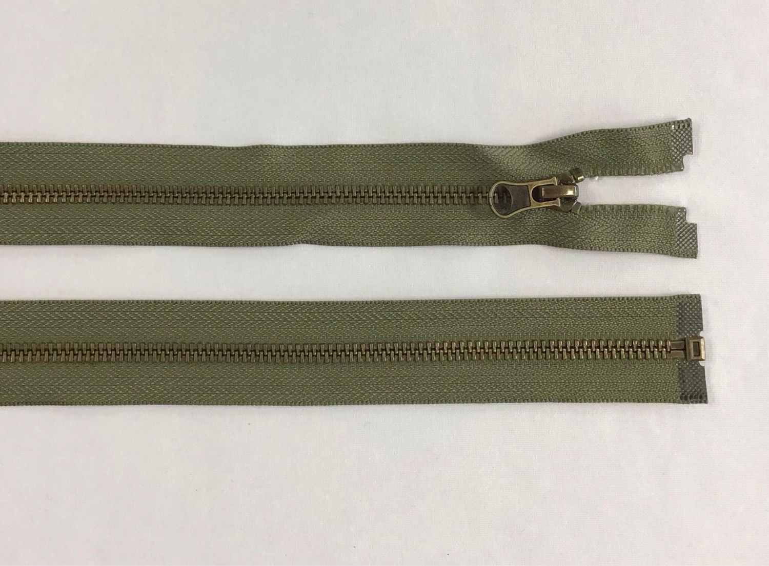 80cm Metal Zip- Khaki 80cm Metal Zip- Khaki