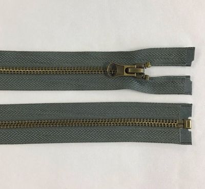 60cm Metal Zip- Grey 60cm Metal Zip- Grey