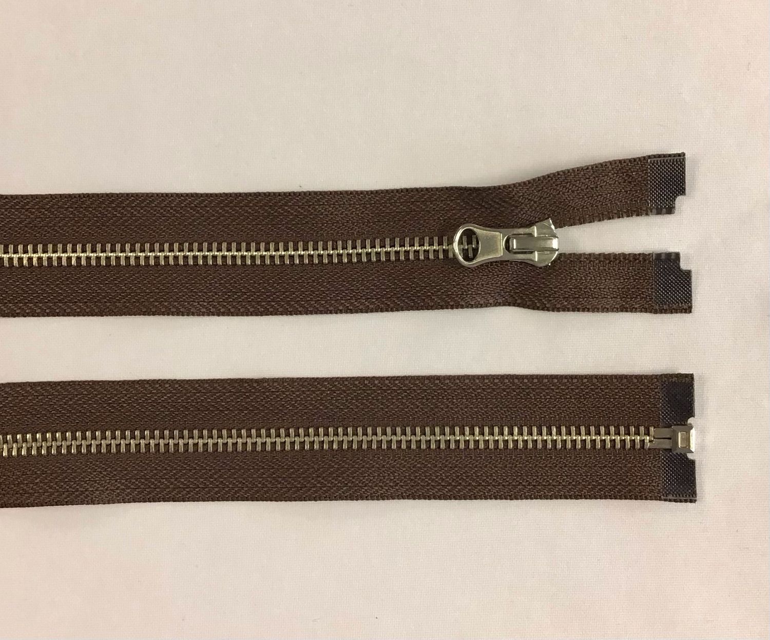 65cm Metal Zip- Brown 65cm Metal Zip- Brown