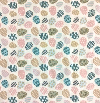 Easter Eggs On White- Pastel