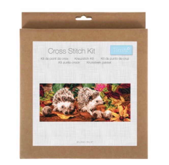 Counted Cross Stitch Kit: Large: Hedgehogs Counted Cross Stitch Kit: Large: Hedgehogs
