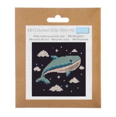 Counted Cross Stitch Kit: Mini: Whale Counted Cross Stitch Kit: Mini: Whale