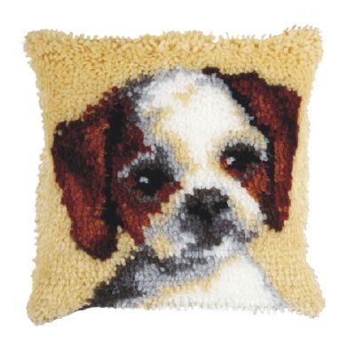 Latch Hook Kit: Cushion: Small: Dog