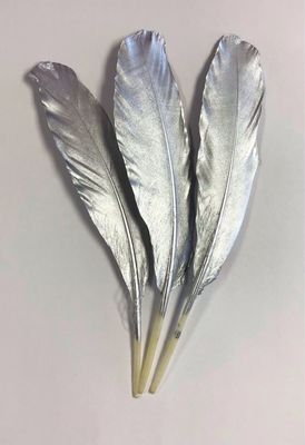 Duck Feathers Large- Silver Duck Feathers Large- Silver