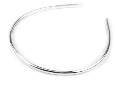 Plastic hairband, metallic- Silver Plastic hairband, metallic- Silver