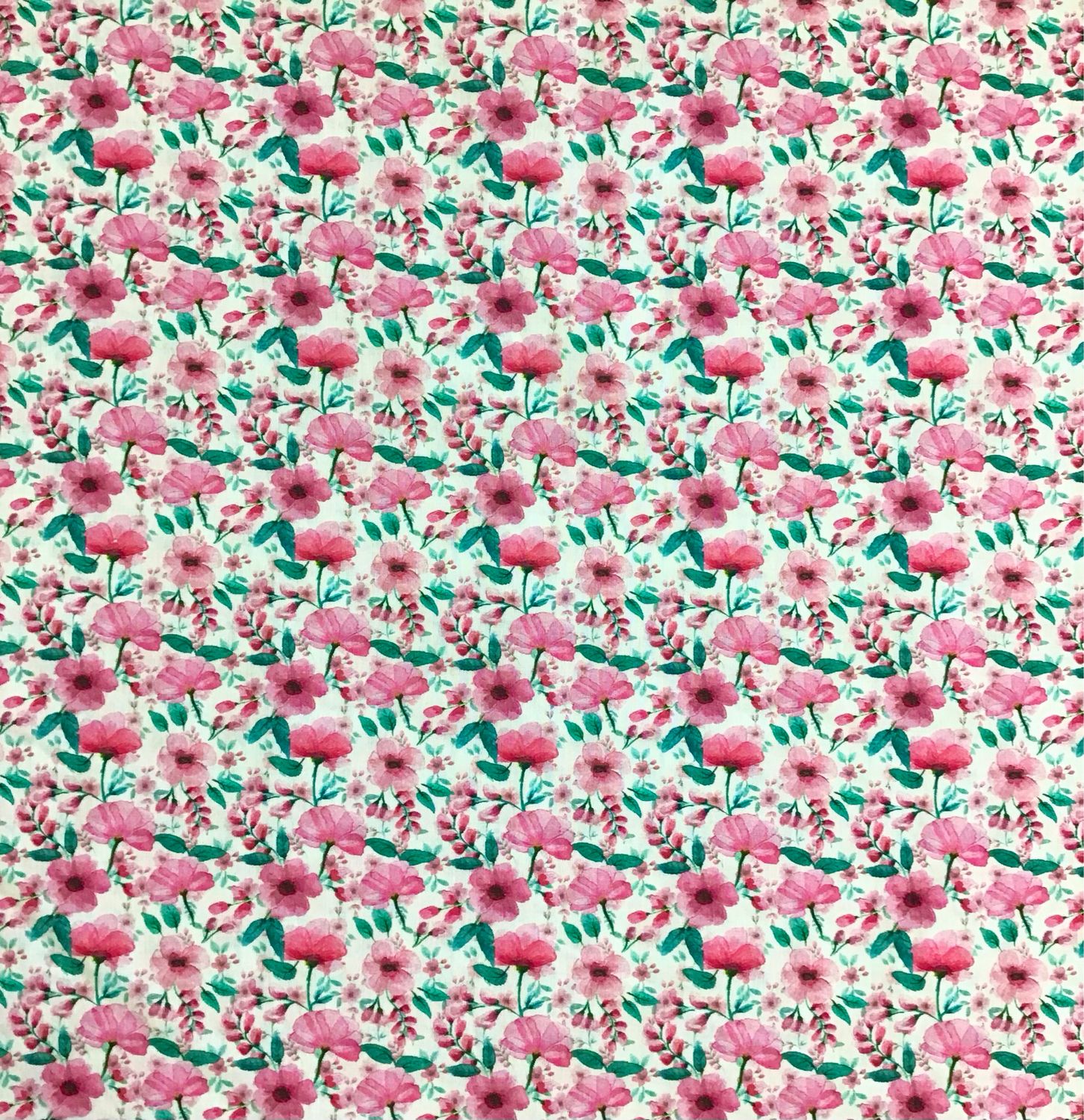 Dress Cotton- Pink Flowers Dress Cotton- Pink Flowers