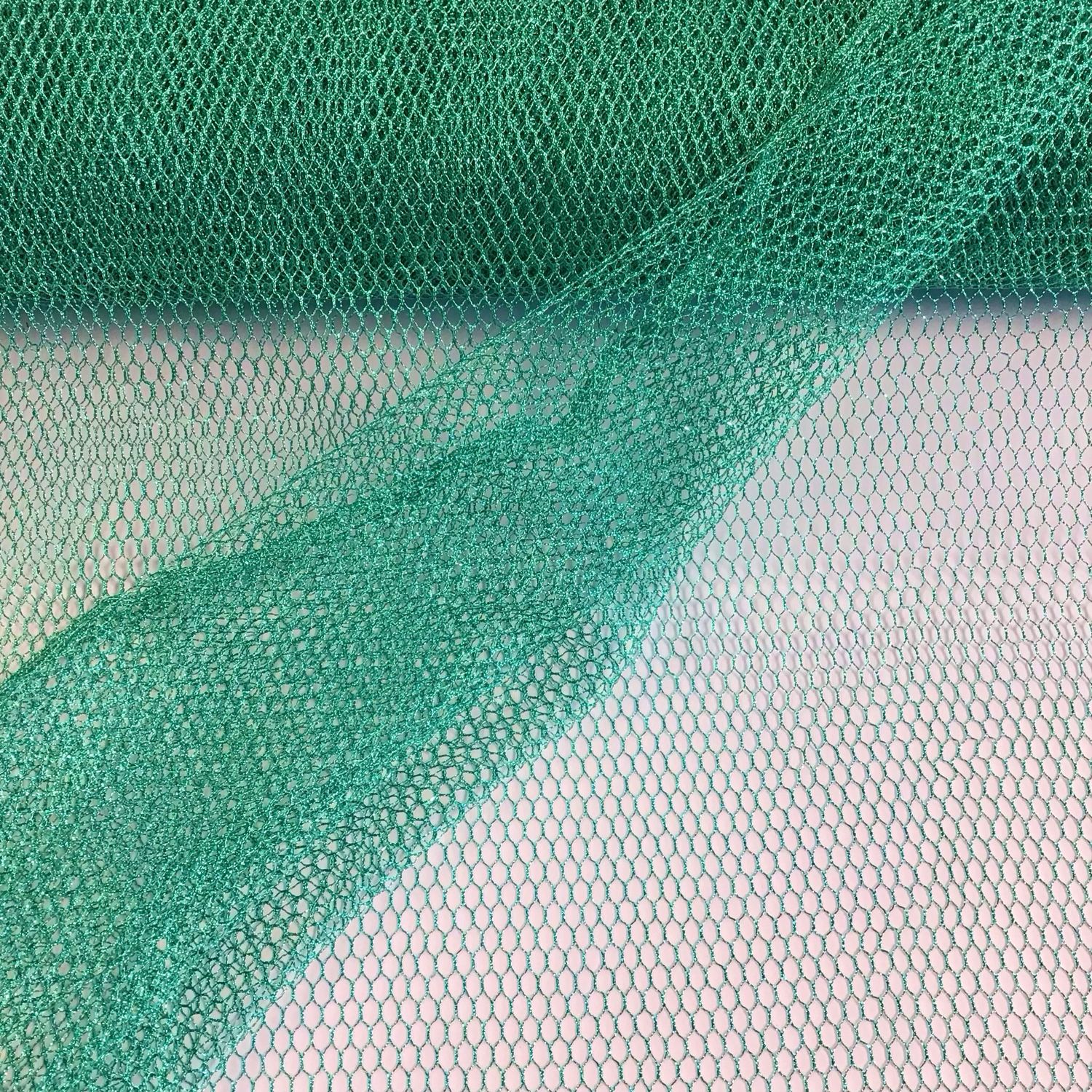 Metal Shiny Mesh- Green Metal Shiny Mesh- Green