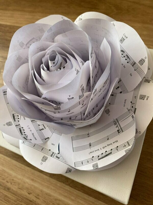 First dance/sheet music rose