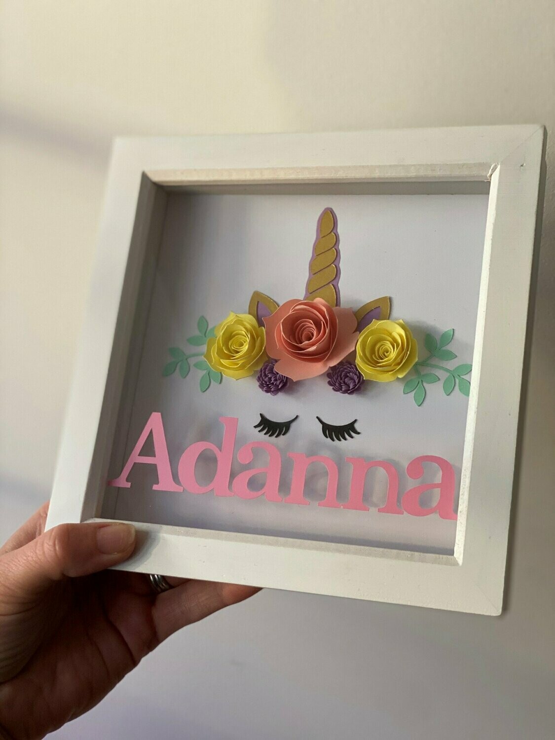 Personalised Unicorn Frame 15 x 15
