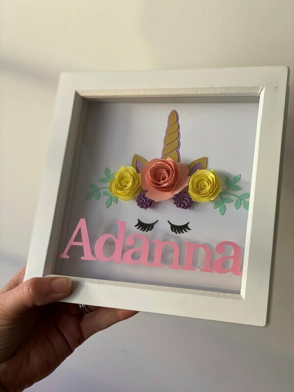 Personalised Unicorn Frame 15 x 15