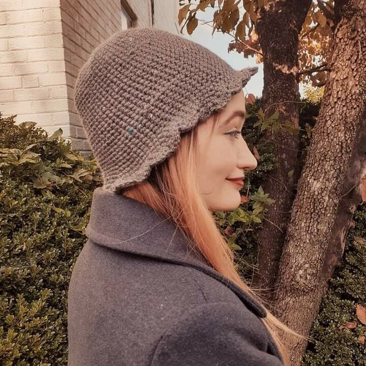 That Darn Hat - Made to Order - Muted Purple Grey Cloche Hat - Size Small