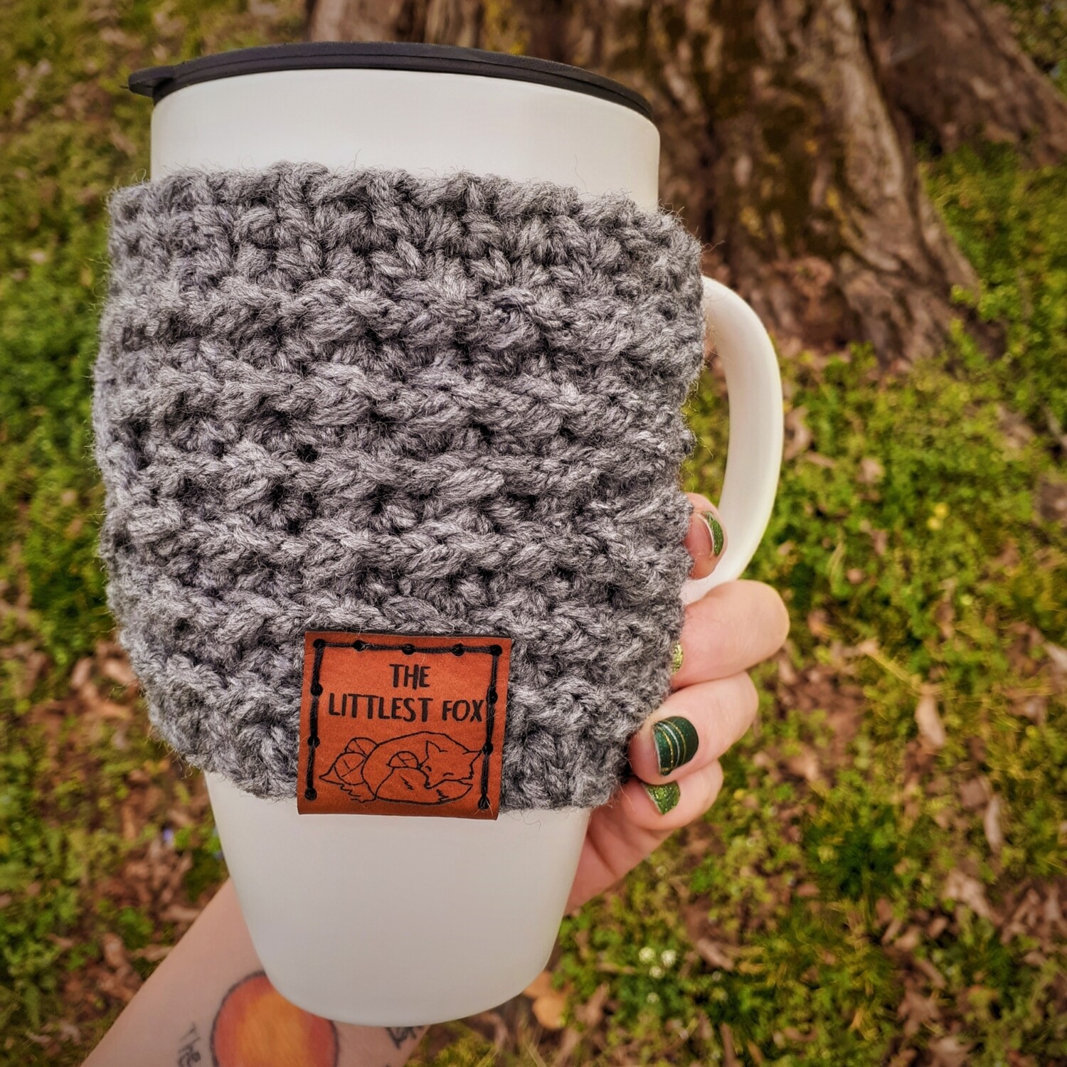 Cabled Cozy - Made to Order - Handled Mug Cozy with Button