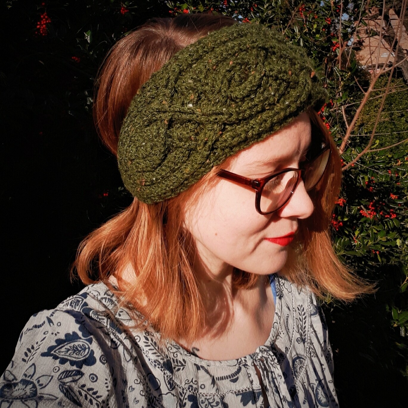 Celtic Ear Warmers - Made to Order - Cabled Headpiece