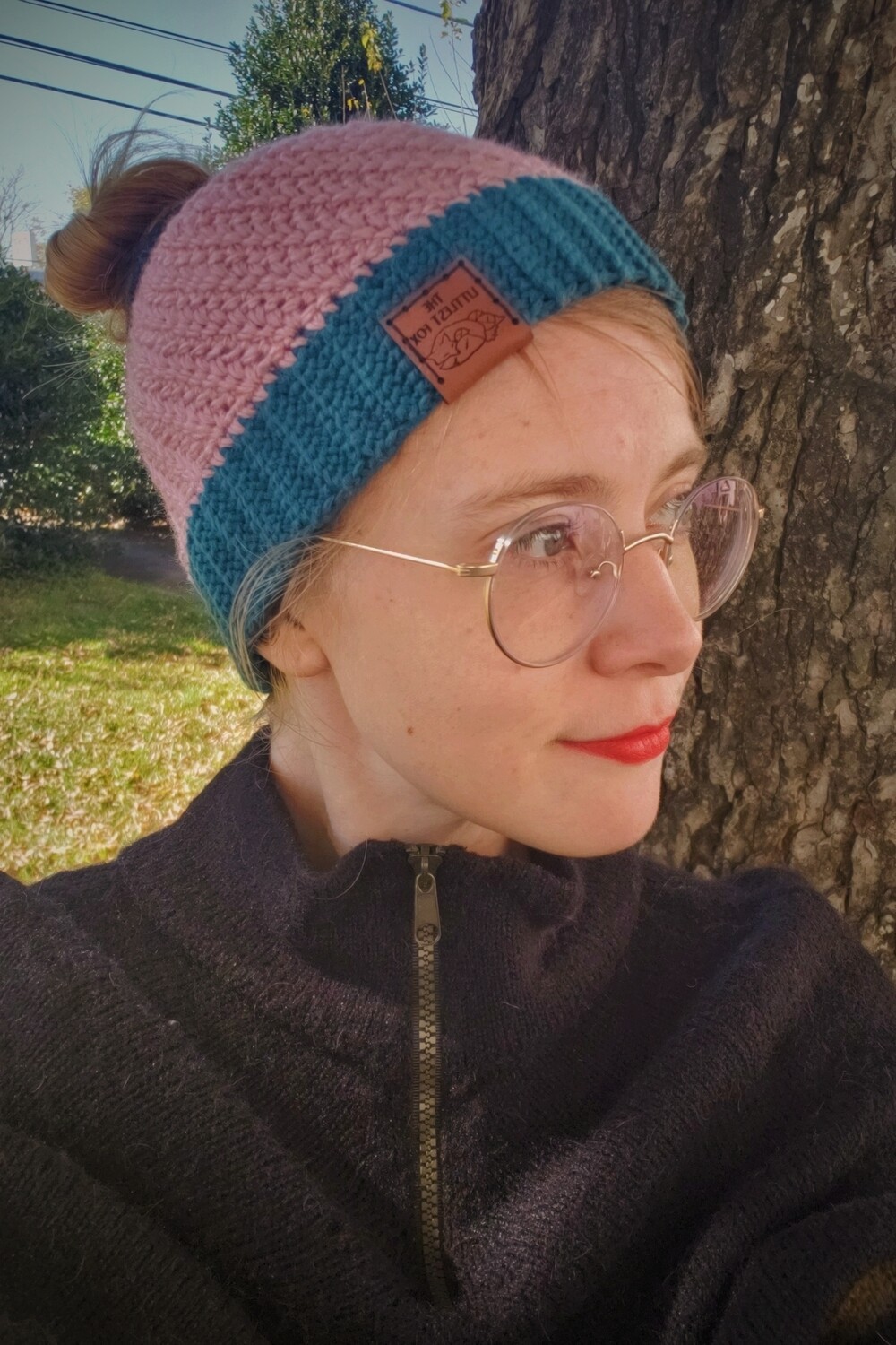 Candy Sprite - Made to Order - Messy Bun Beanie
