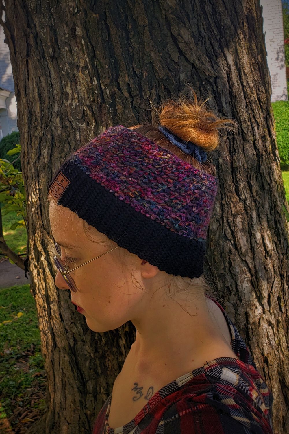 Shadow Sprite - Made to Order - Messy Bun Beanie