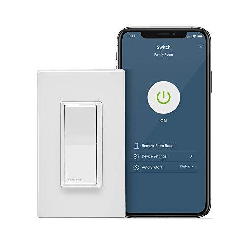 Leviton Decora Smart Switch, Wi-Fi 2nd Gen, Neutral Wire Required, Works with Matter, My Leviton, Alexa, Google Assistant, Apple Home/Siri &amp; Wired or Wire-Free 3-Way, D215S-2RW, White