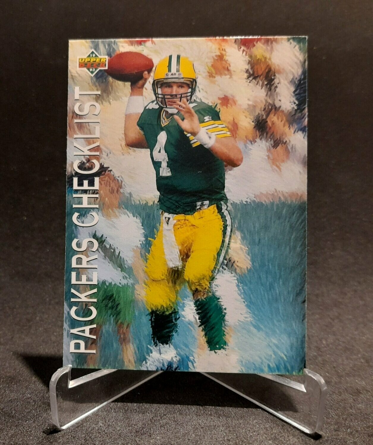 1993 Upper Deck Packers Checklist Brett Favre