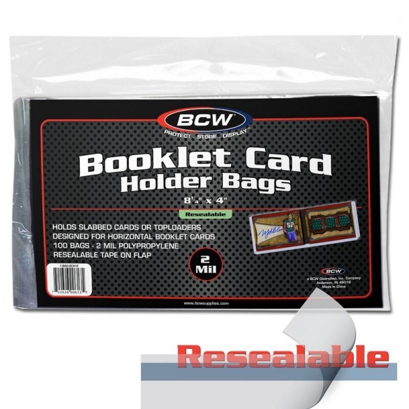 BCW RESEALABLE BAG FOR BOOKLET CARD HOLDER (einzeln) Horizontal