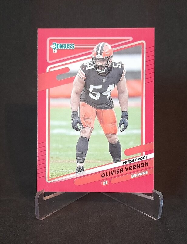 2021 Donruss Oliver Vernon Press Proof Red