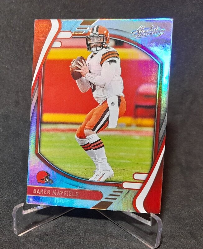 2021 Absolute Baker Mayfield Silver Silver Base aus Hobby Box