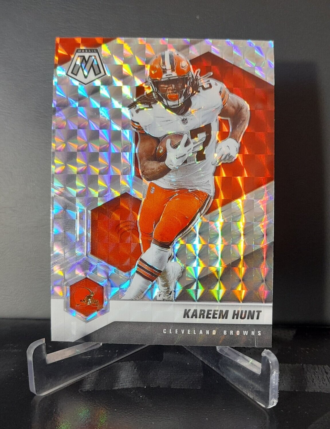 2021 Mosaic Kareem Hunt Silver Mosaic