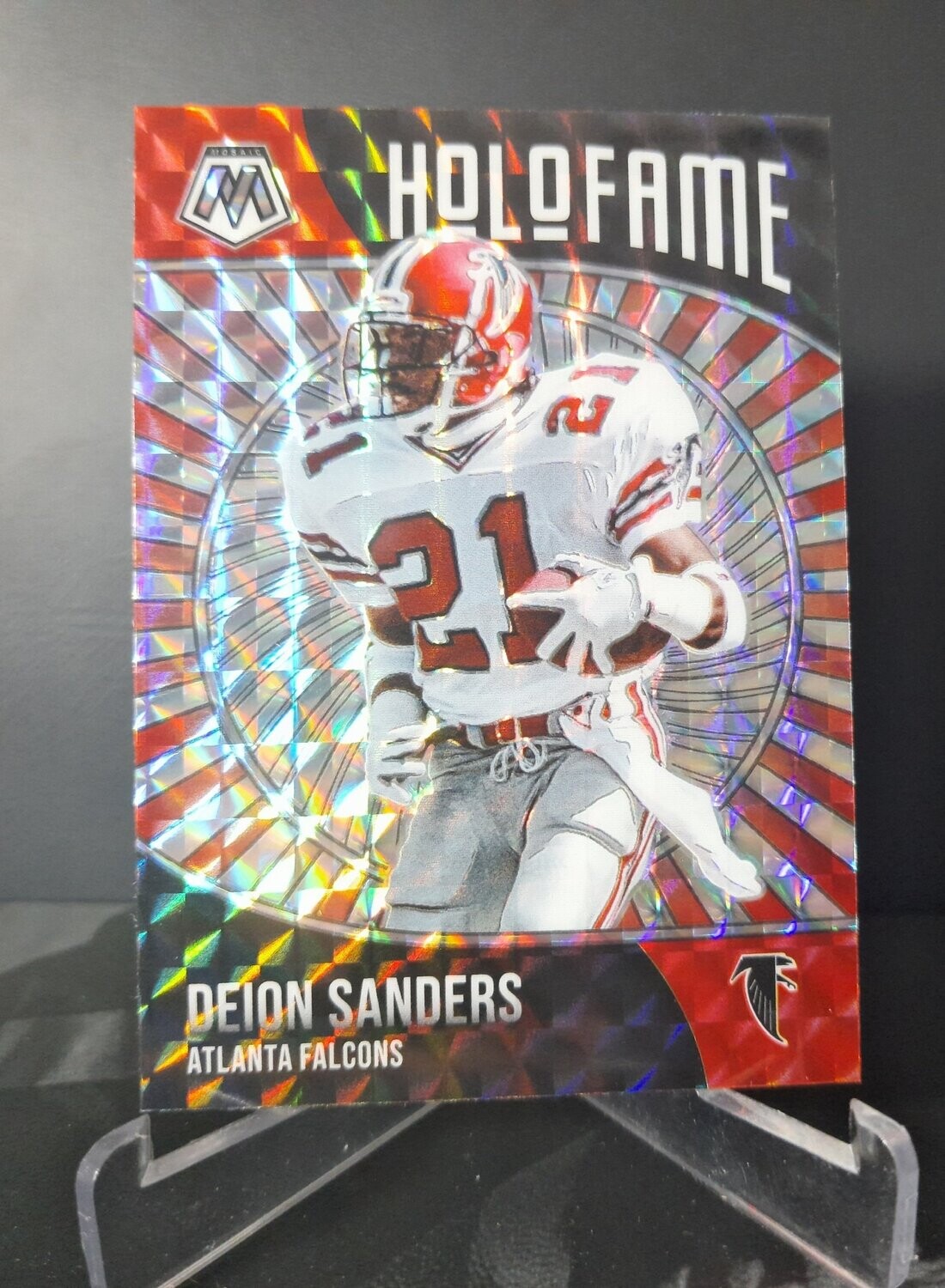 2021 Mosaic Deion Sanders Holo Fame Silver  Mosaic