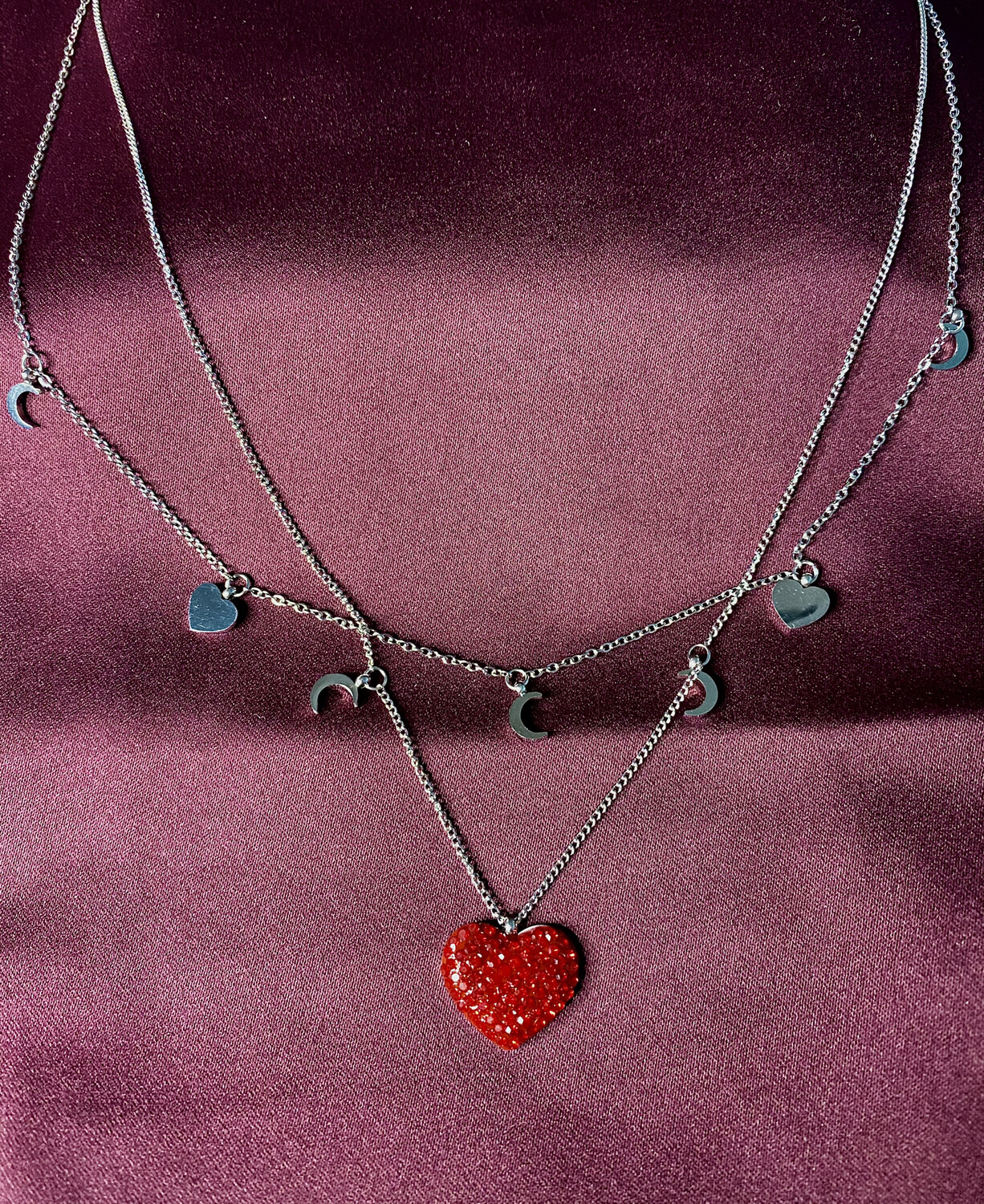 Collana cuore doppia