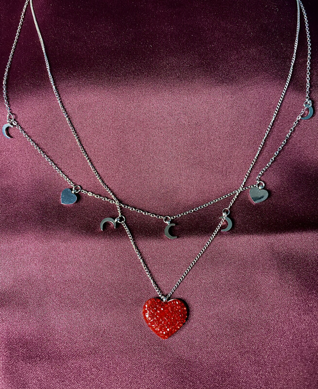 Collana cuore doppia