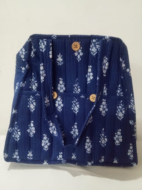 Handmade Three Pocket Indigo Bag