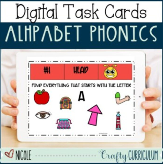 Digital Alphabet Phonics Task Cards