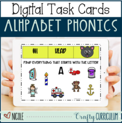 Digital Alphabet Phonics Task Cards