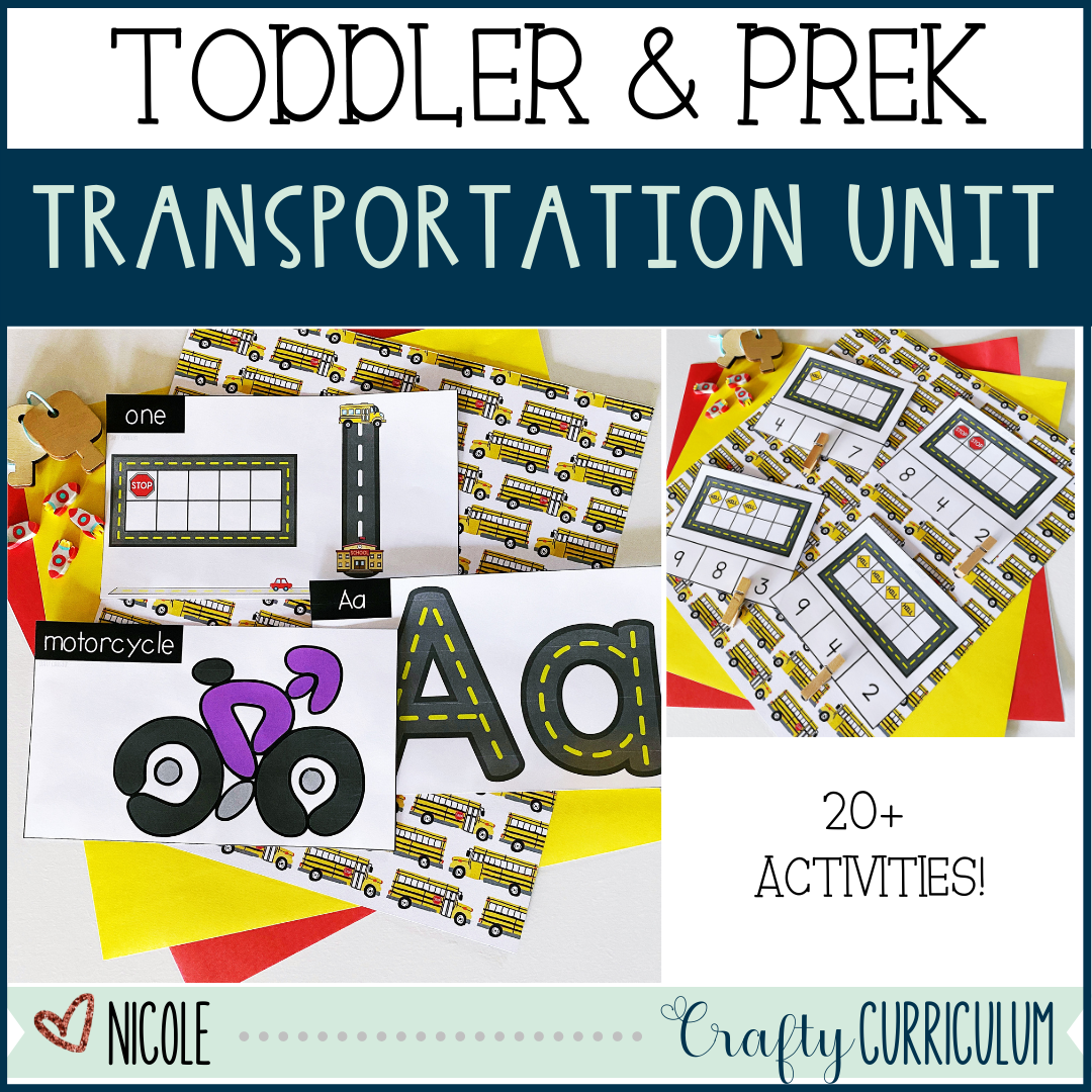 Toddler & Preschool Transportation Themed Activities
