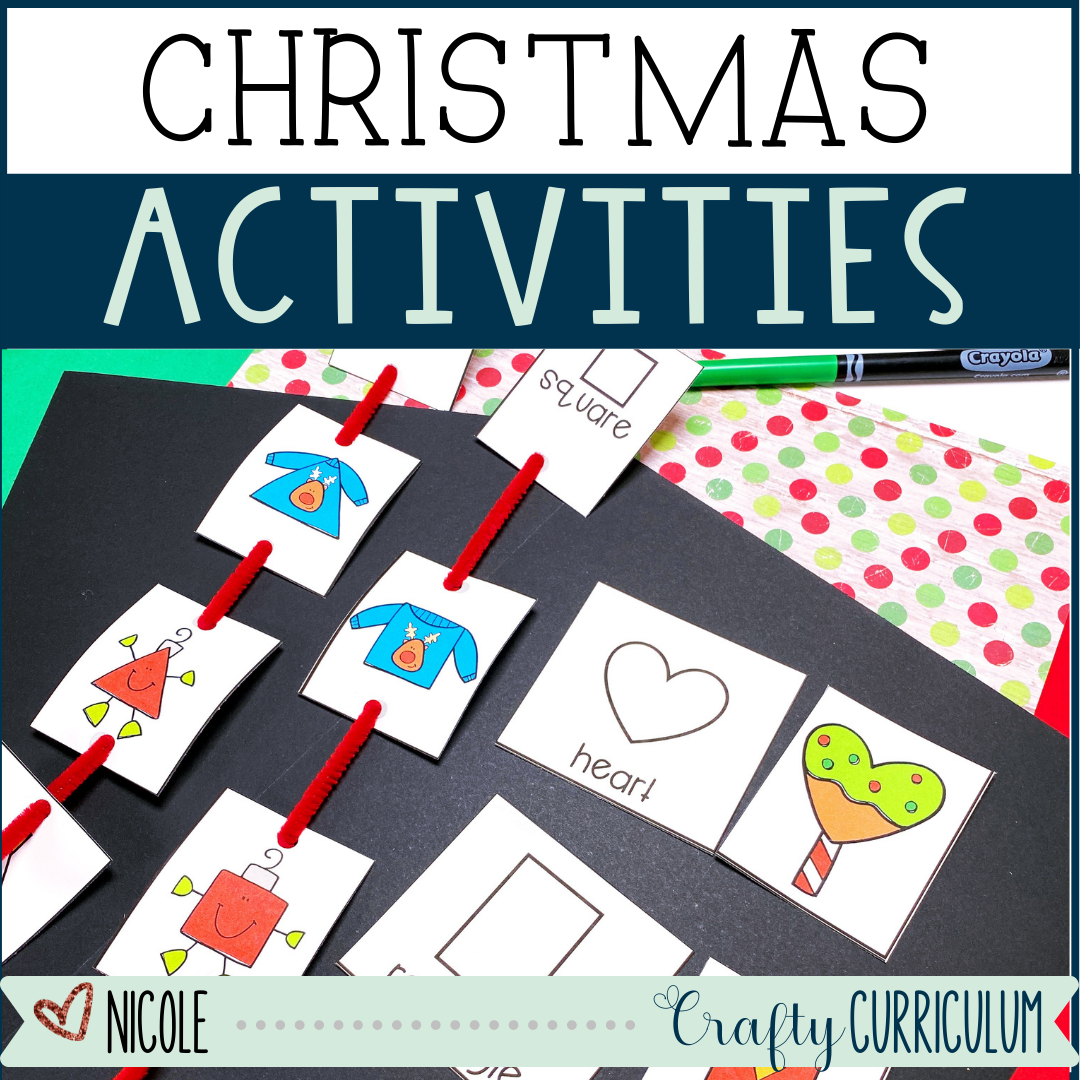 Christmas Learning Activities for Toddlers and Preschoolers, Literacy, Math, Fine Motor