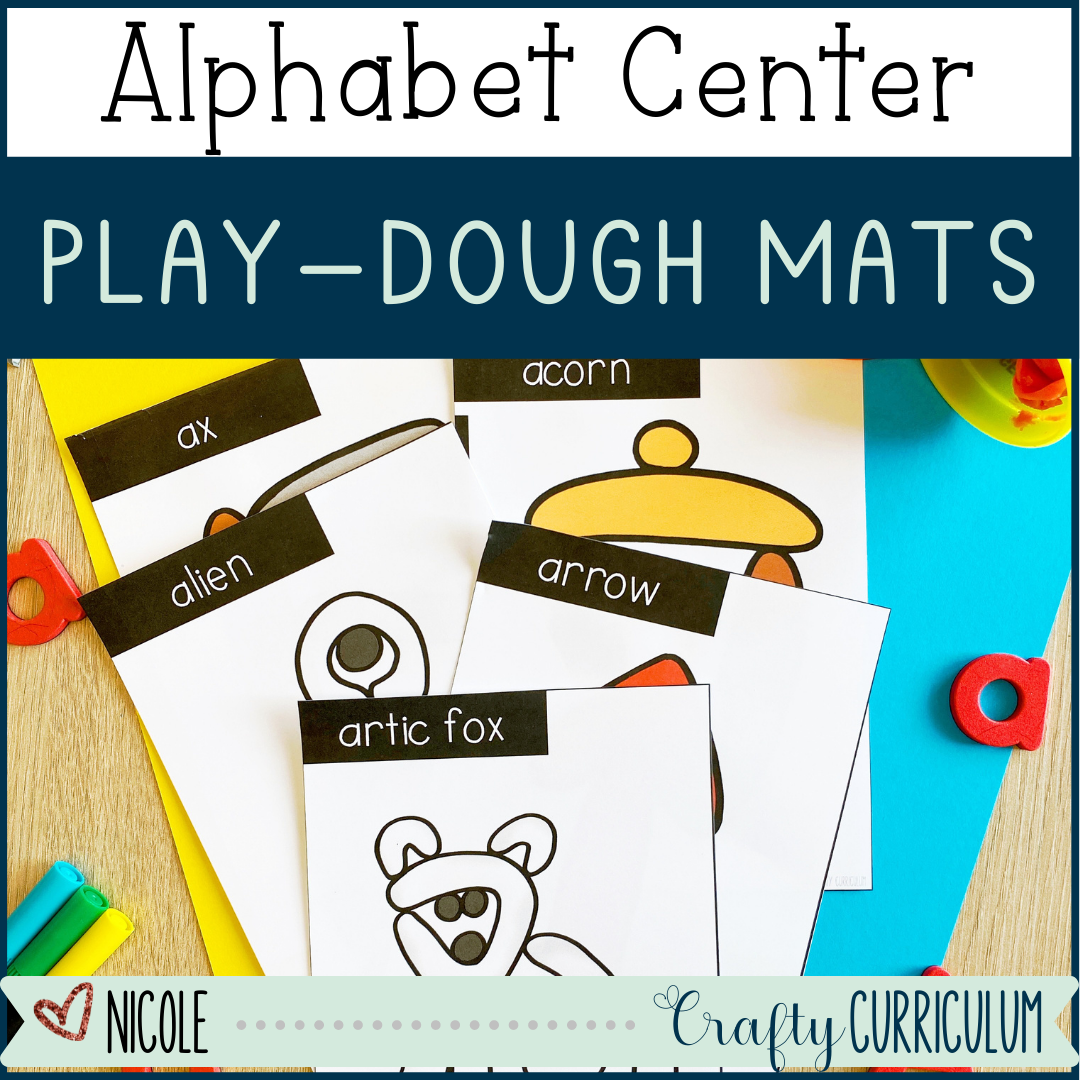 Alphabet and Beginning Sounds Playdough Mats
