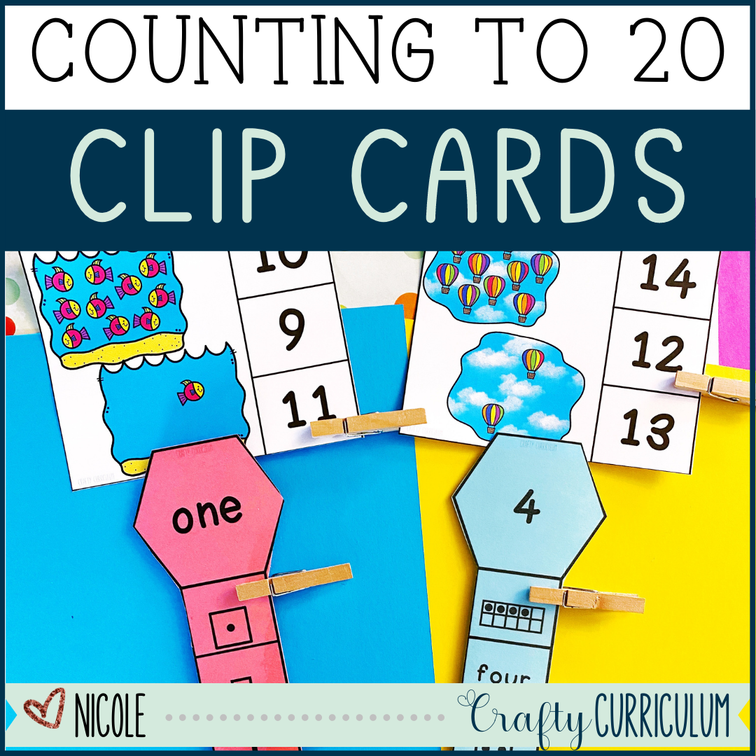 Counting to 20 Clip Card Math Centers